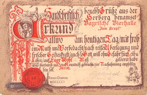 1902 - Bierhalle Kropf Zürich