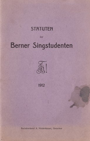 1912 - Statuten Aktivitas und AHV
